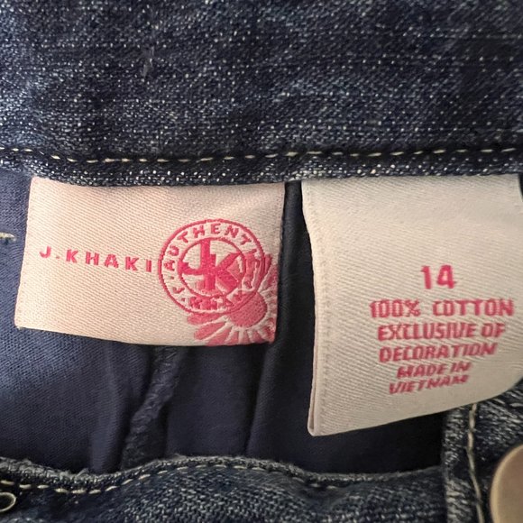 J.Khaki size 14 denim embellished skirt - Picture 3 of 4